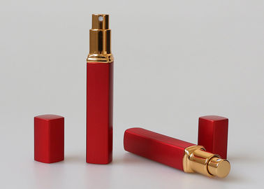 Matowy czerwony 10 ml podróżny atomizer perfum Mały pojemnik kwadratowy kształt do sprayu medycznego