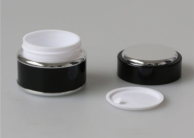 6 Oz 8 Oz 1 Oz Czarne plastikowe słoiki kosmetyczne, małe plastikowe pojemniki kosmetyczne z pokrywkami