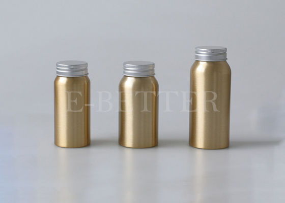 120ml Aluminiowa butelka na tabletki CRC w kolorze złotym z naturalnym srebrem