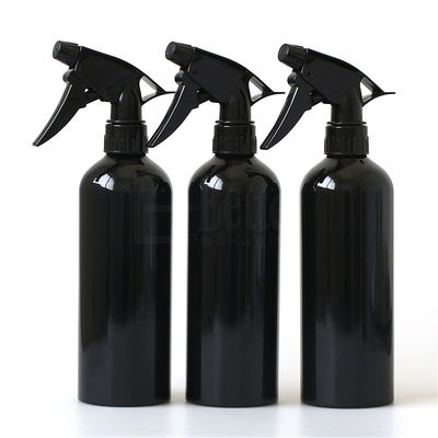 Logo Drukowanie matowych czarnych aluminiowych butelek kosmetycznych w sprayu o pojemności 500 ml