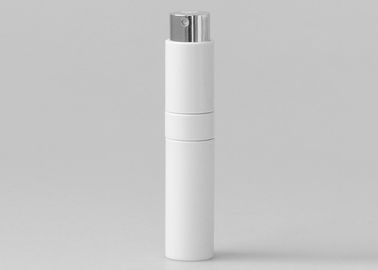 Biały Atomizer Twist And Spritz Plastikowy atomizer do perfum wielokrotnego napełniania o wysokości 104 mm