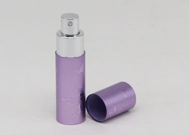 Fioletowy metalowy 15 ml mini rozpylacz perfum z wytłoczonym logo Aluminiowa obudowa z utleniania