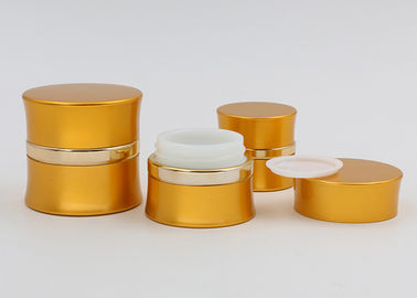 Złoto 30ml Matowe słoiki kosmetyczne, szczupła talia małe szklane pojemniki do makijażu z pokrywkami