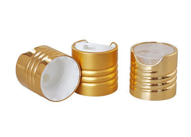 Kosmetyczny aluminiowy kapsel do szamponu Żebrowany wersja 24/410 Złoty kolor